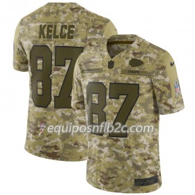 Camiseta Hombre NFL Kansas City Chiefs Travis Kelce 87 Nike Camo Salute to Service